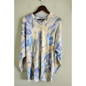 Vintage Gabriella Cardigan cotton Blend Women2x Cream Blur Boxy Grannycore ITALY